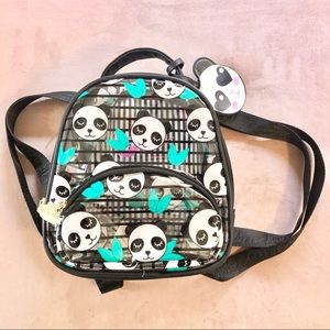 Betsey Johnson Panda Clear Mini Backpack NWOT
